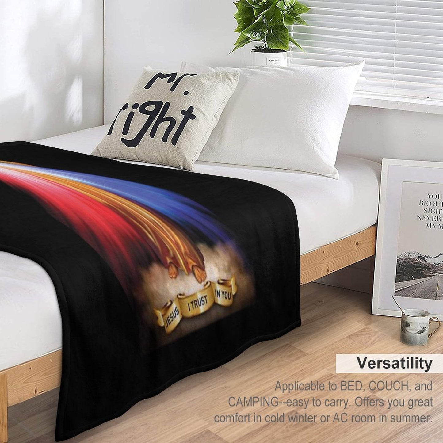 Jesus I Trust in You, Saint Faustina, Divine Mercy Throw Blanket