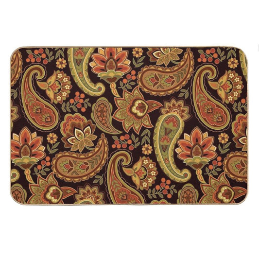 Autumn Paisley Bath Mat