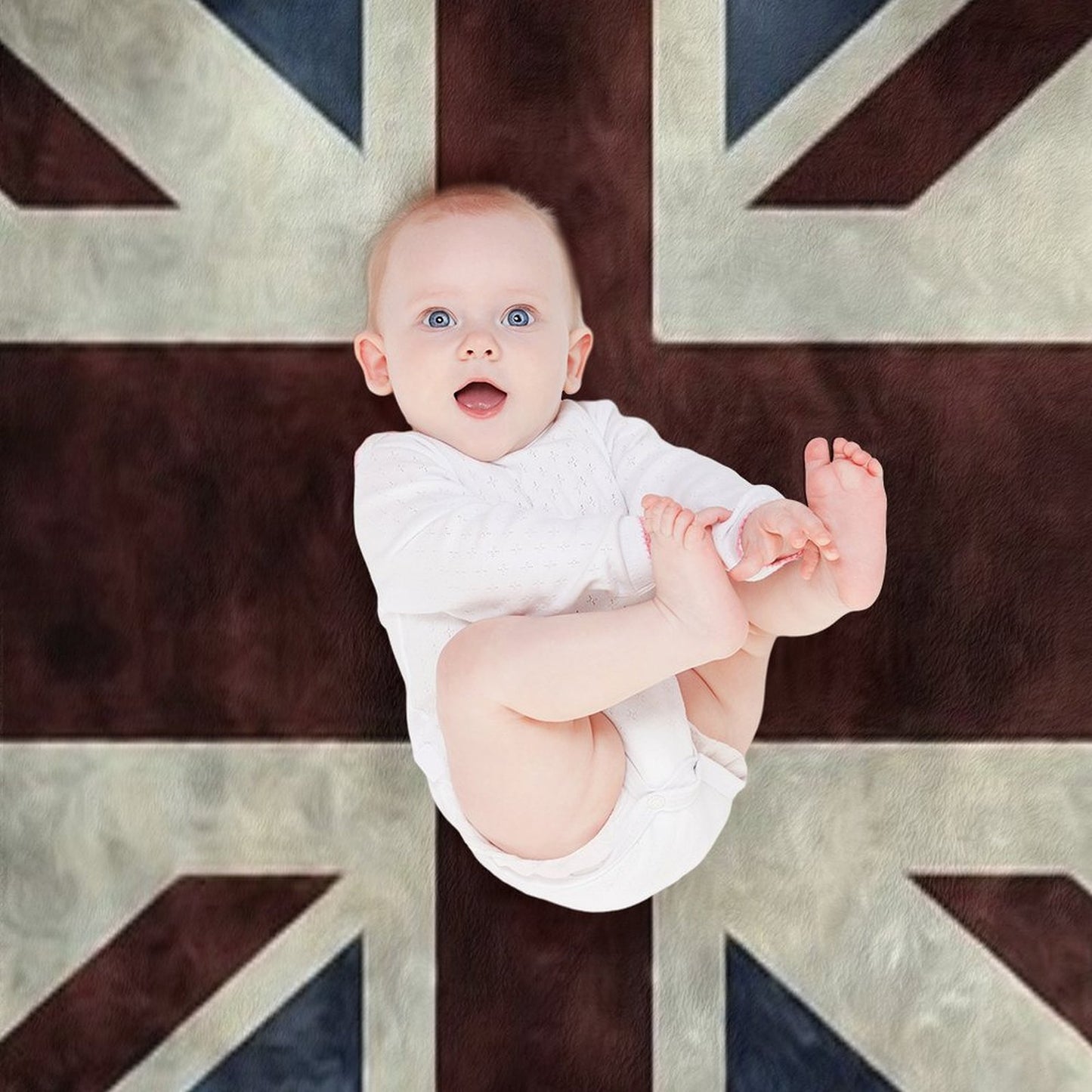 A Grunge Looking Distressed Union Jack Uk Version Throw Blanket