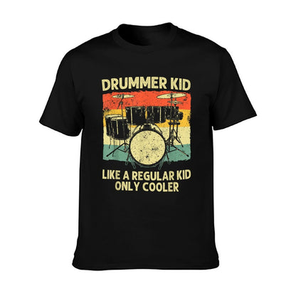Drumming Art For Boys Girls Kids Drumline Drum Set Drummer T-Shirt