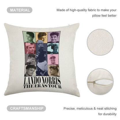 Lando Norris  The Eras Tour Linen Throw Pillow Cover