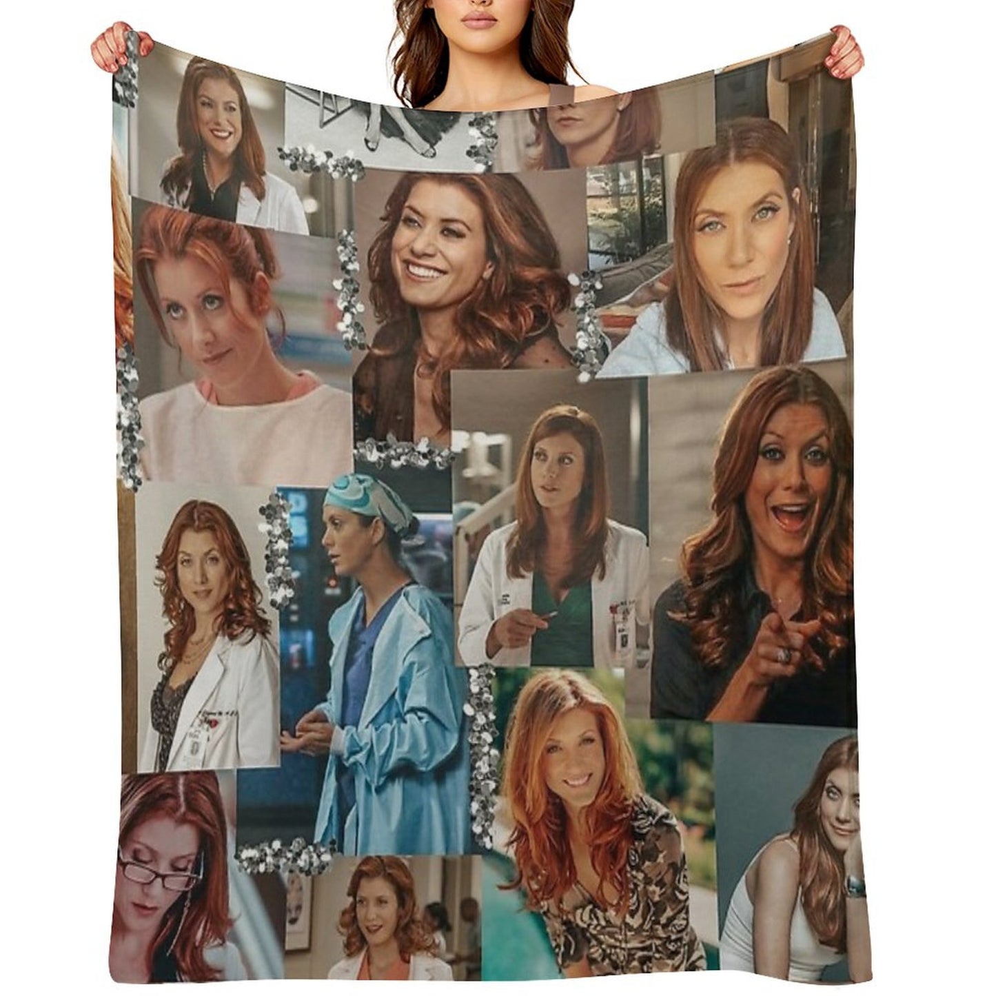Addison Montgomery Collage ) Throw Blanket