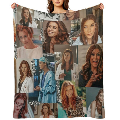 Addison Montgomery Collage ) Throw Blanket