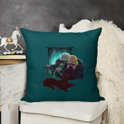 Cozy Winter Night Linen Throw Pillow Cover