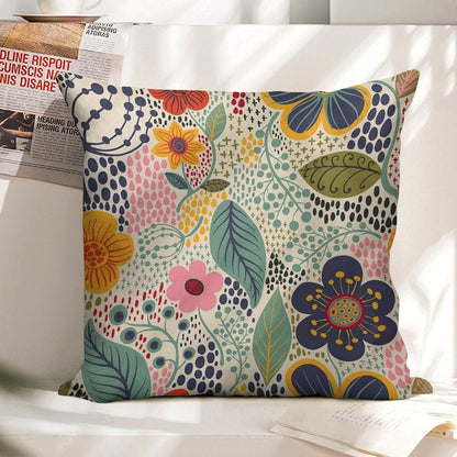 Secret Garden Linen Throw Pillow Cover