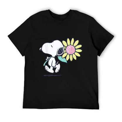 Peanuts Snoopy Pink Daisy Flower T-Shirt