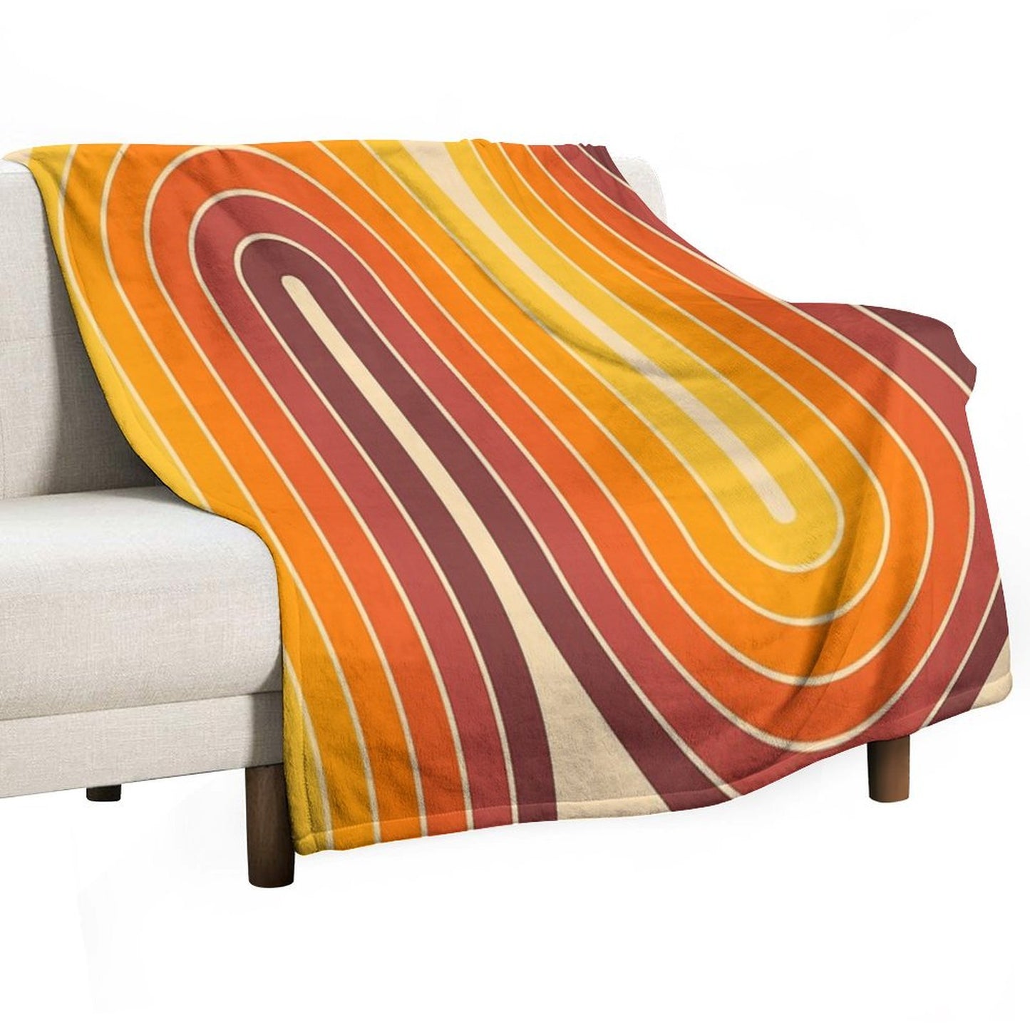 Retro Geometric Double Arch Design 522 Throw Blanket
