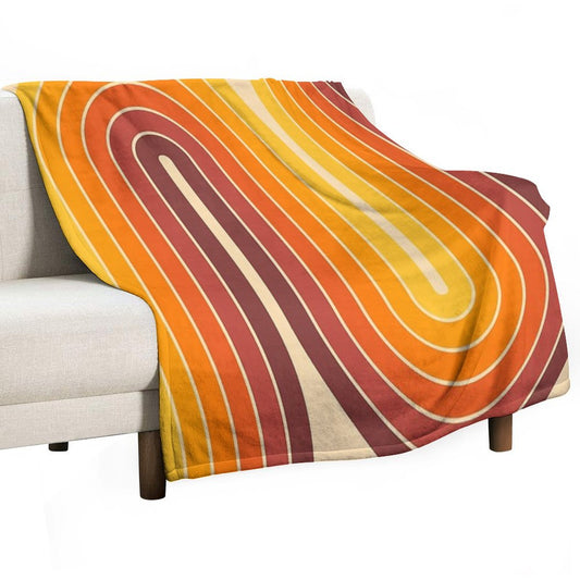 Retro Geometric Double Arch Design 522 Throw Blanket