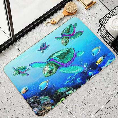 Sea Turtles Dance Bath Mat