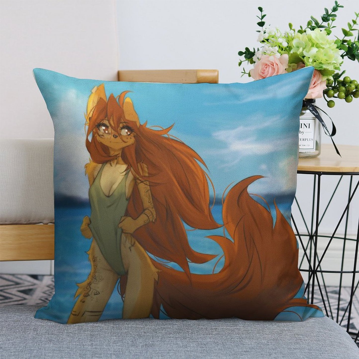 Seaside Linen Throw Pillow Cover