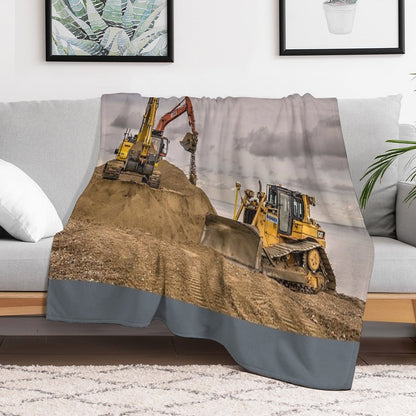 Digging And Dozing Throw Blanket