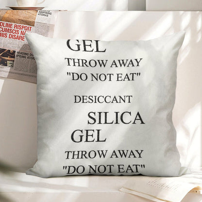 Do Not Eat - Silica Gel Linen Throw Pillow Cover