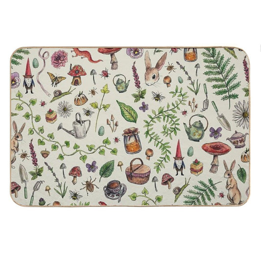 Cottagecore Light Green Bath Mat