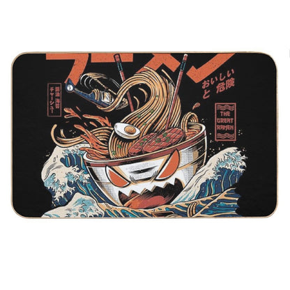 The Black Great Ramen Bath Mat