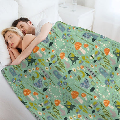 Fairy Garden Throw Blanket