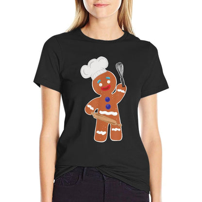 Gingerbread Man Christmas Baking  Easy-care T-Shirt