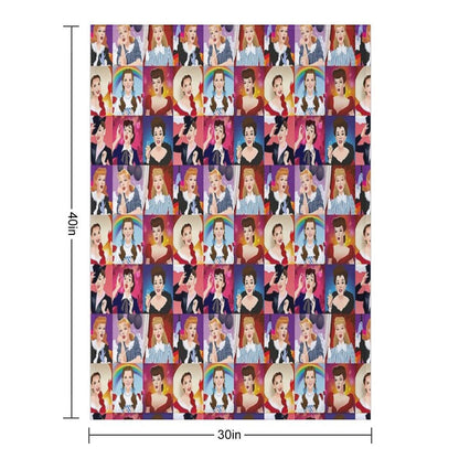 Faces of Judy Throw Blanket
