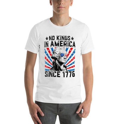No Kings In America Since 1776 Distressed  Lightweight T-Shirt