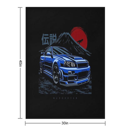 Skyline GTR R34 Throw Blanket