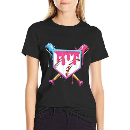 Baseball Drip For Boys Ice Cream Drip Youth Boys Baseball T-Shirt