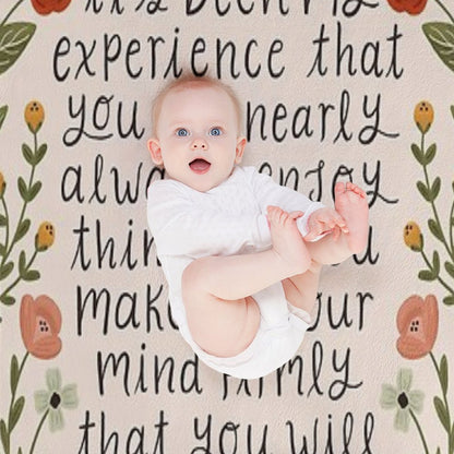 Anne of Green Gables Enjoy Things Quote Throw Blanket