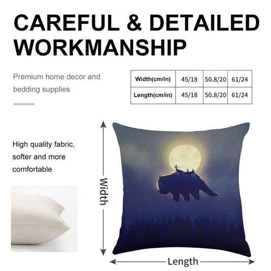 The End of All Things - Night Version Linen Throw Pillow Cover