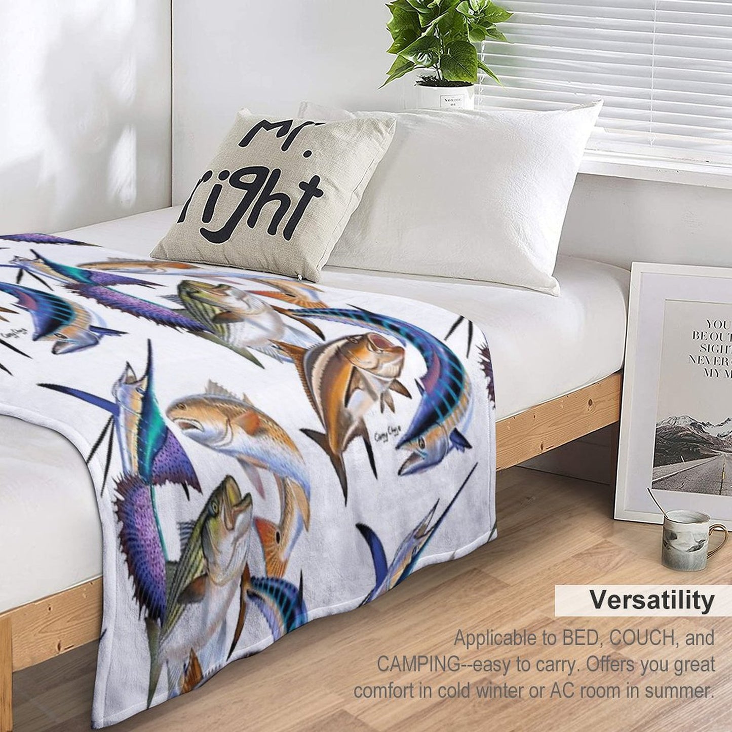 Gamefish Collage Throw Blanket