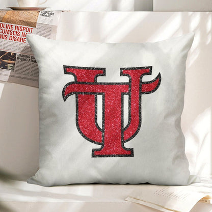 Utampa Glitter Logo Linen Throw Pillow Cover