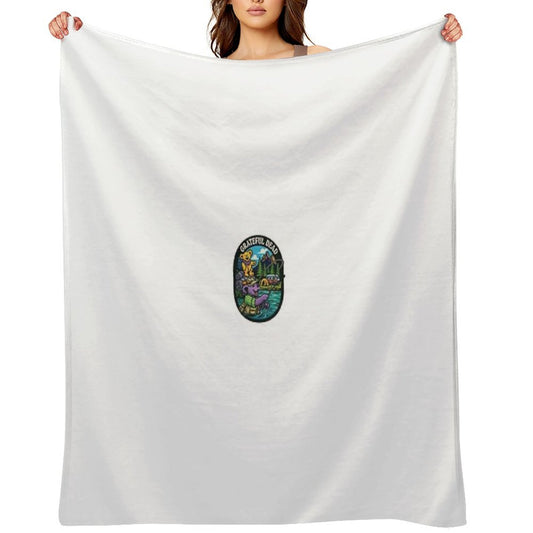 Grateful Dead Fly Fishing Throw Blanket