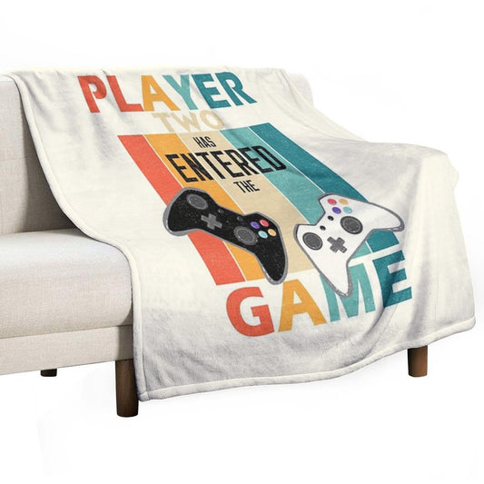 Retro Player 2 Has Entered The Game Throw Blanket