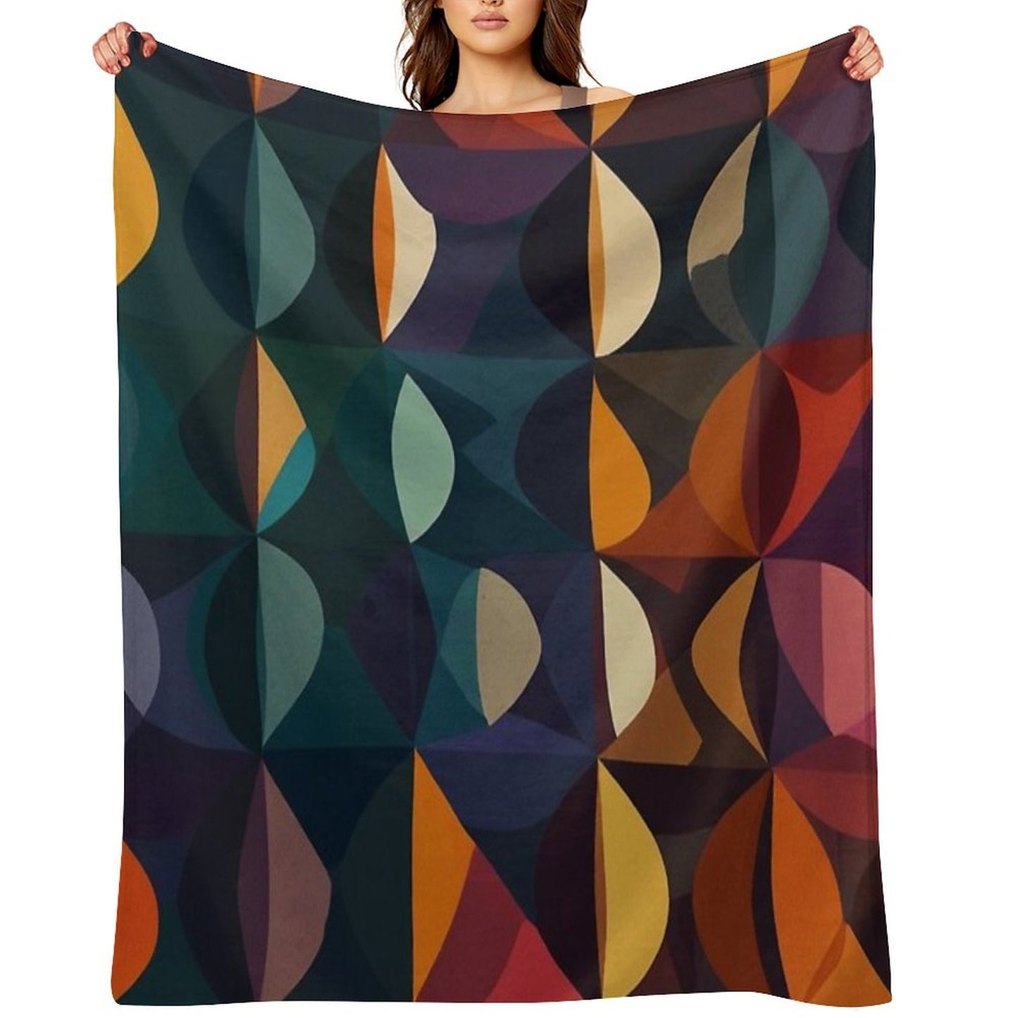 Colorful Circles Pattern Throw Blanket