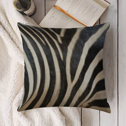 Zebra Linen Throw Pillow Cover