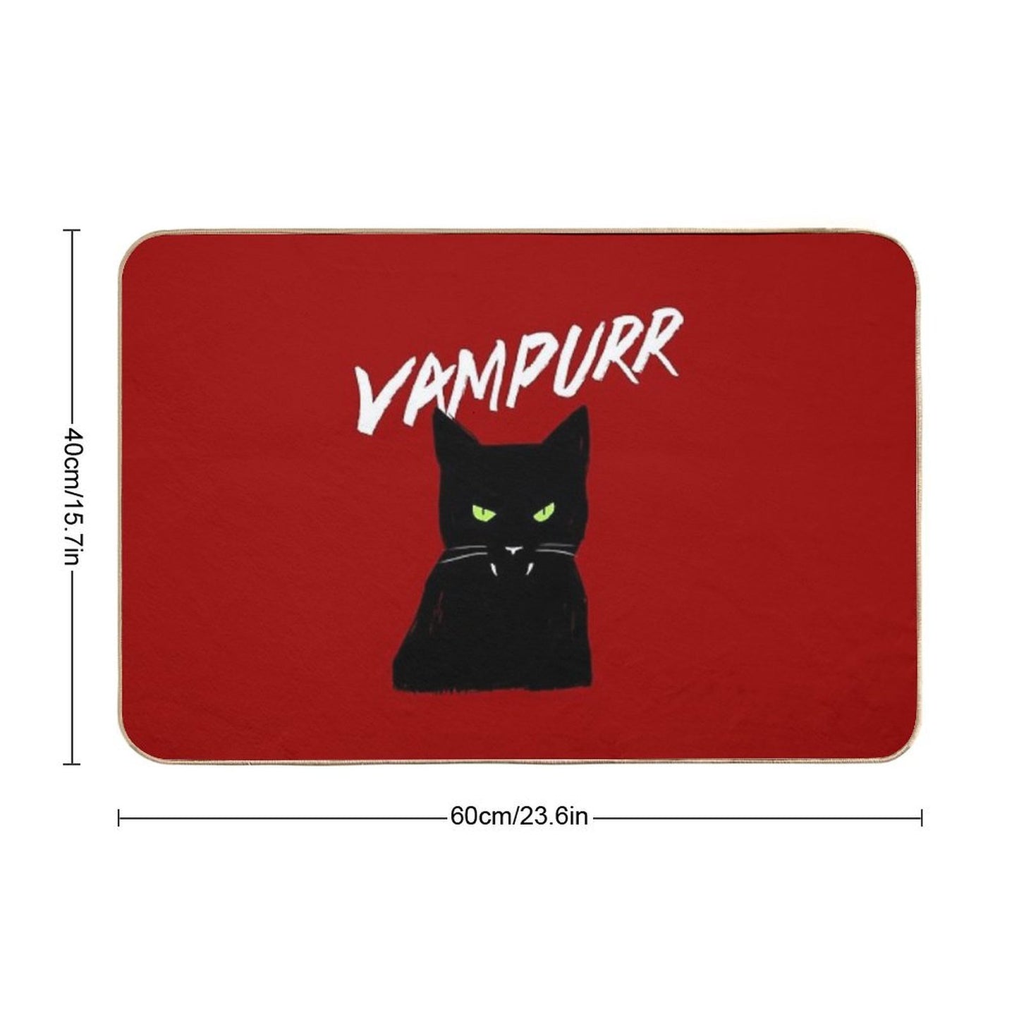 Vampire Cat  Vampurr Halloween Kitty Bath Mat