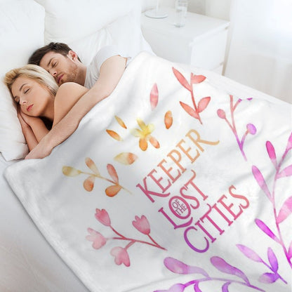 Keeper of The Lost Cities Watercolor Bookish Design Throw Blanket