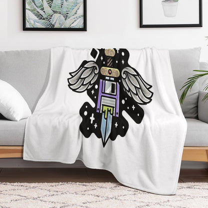 Wings Floppy Sword Throw Blanket