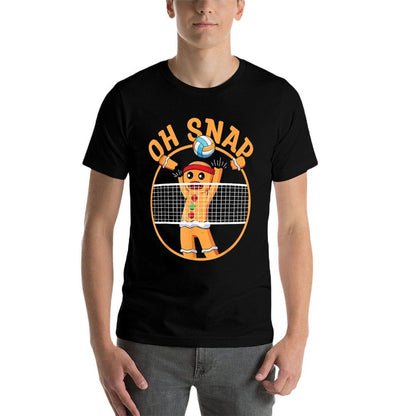Oh Snap Gingerbread Man Christmas Volleyball  Odor-resistant T-Shirt