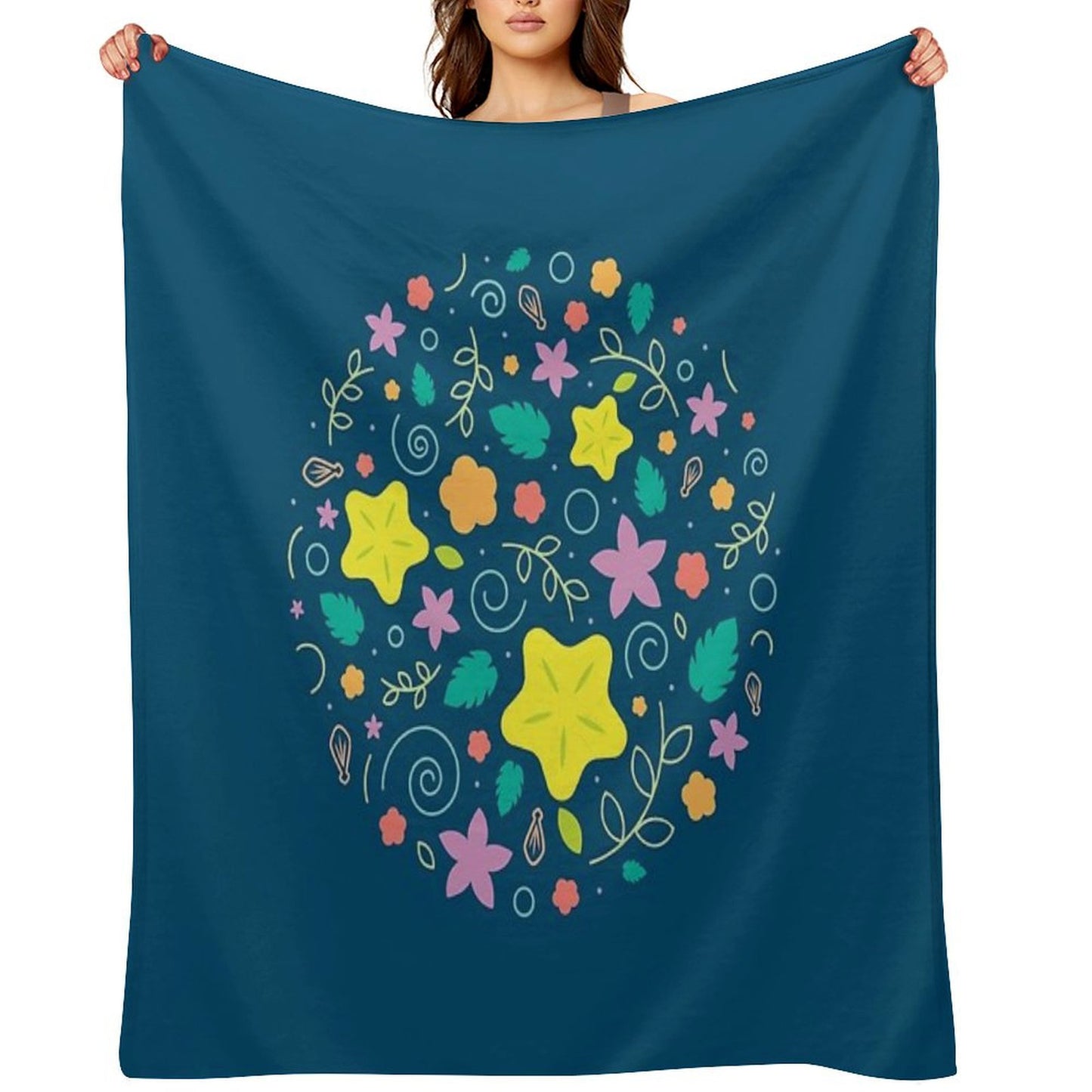 Destiny Pattern - Dark Throw Blanket