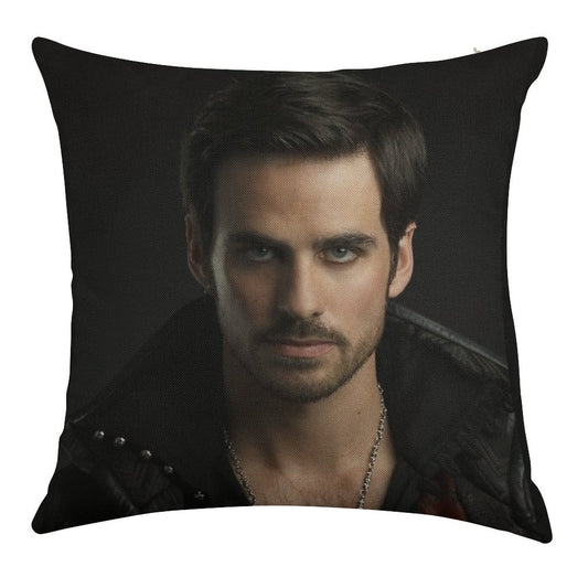 Colin O'Donoghue As Captain Hook Linen Throw Pillow Cover