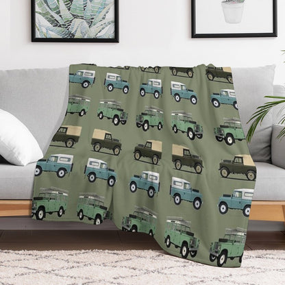 British Off Road 4x4 Vehicles Throw Blanket