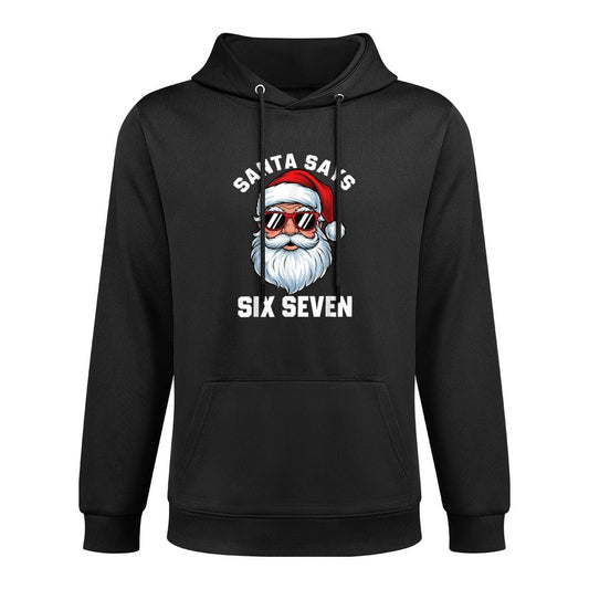 Funny Santa Says Six Seven Christmas 67 Meme Xmas Boys Girls Versatile Streetwear Hoodie