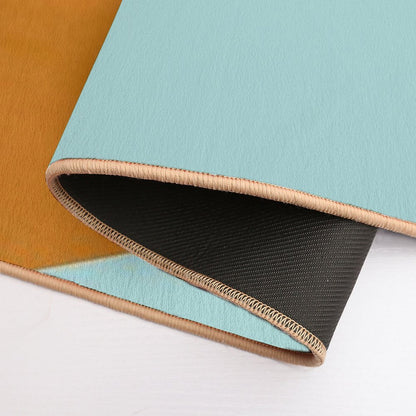 Geometrics - Aqua & Orange Concrete Bath Mat