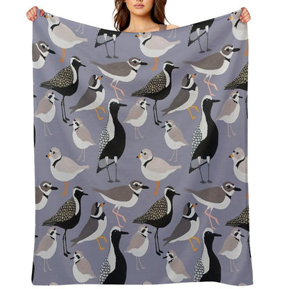 Plethora of Plovers Throw Blanket