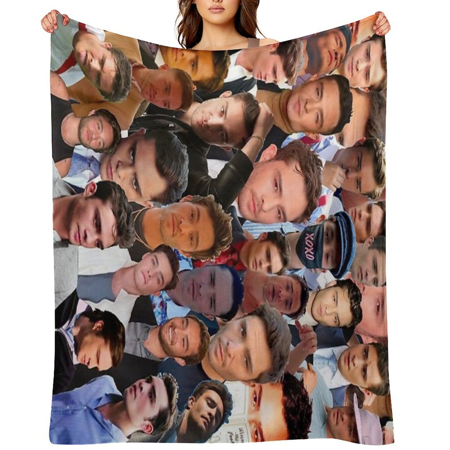 Ed Westwick Photo Collage Throw Blanket