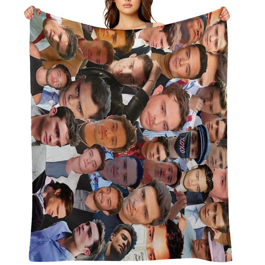 Ed Westwick Photo Collage Throw Blanket