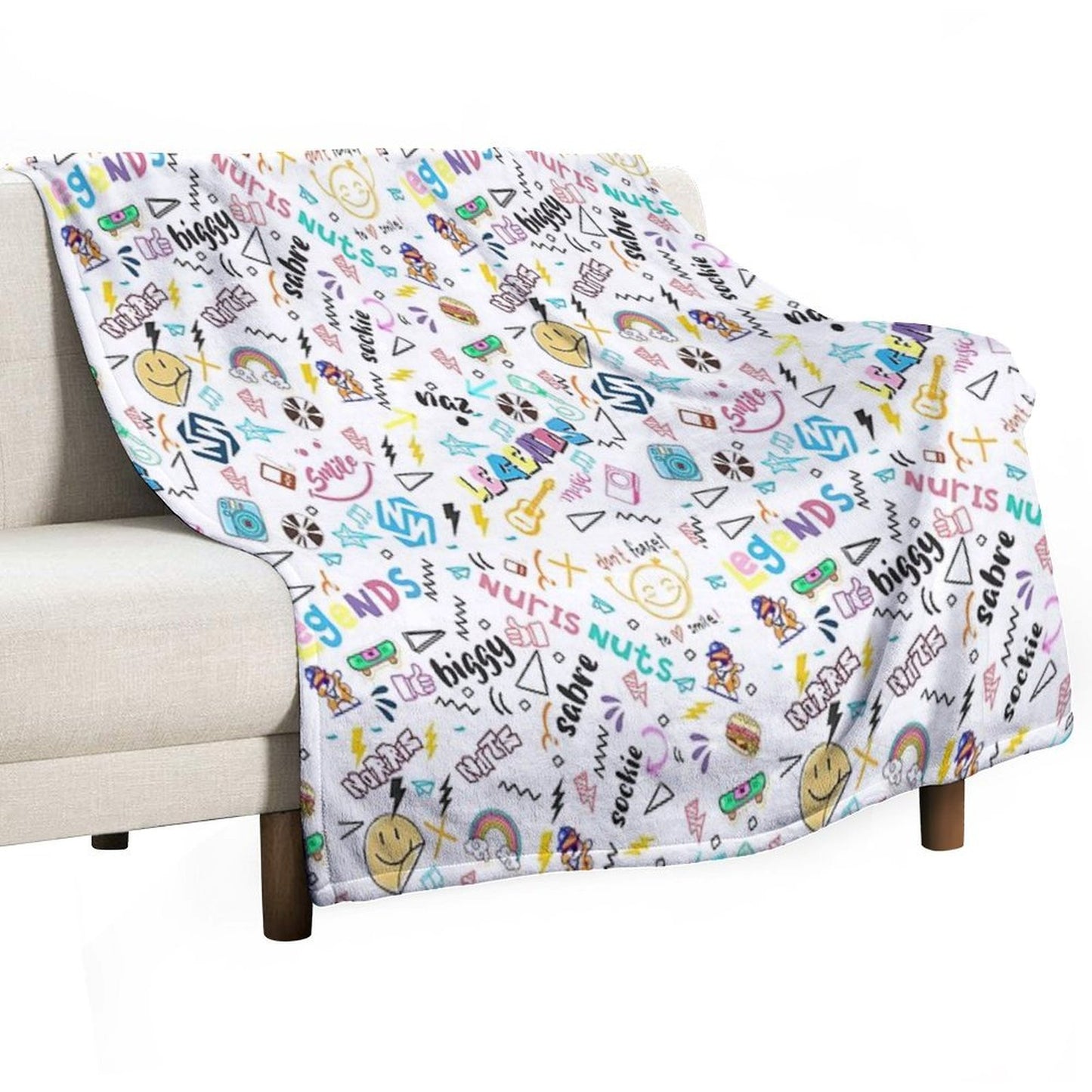 Norris Nuts Seamless Pattern, Norris Nuts Pattern Throw Blanket