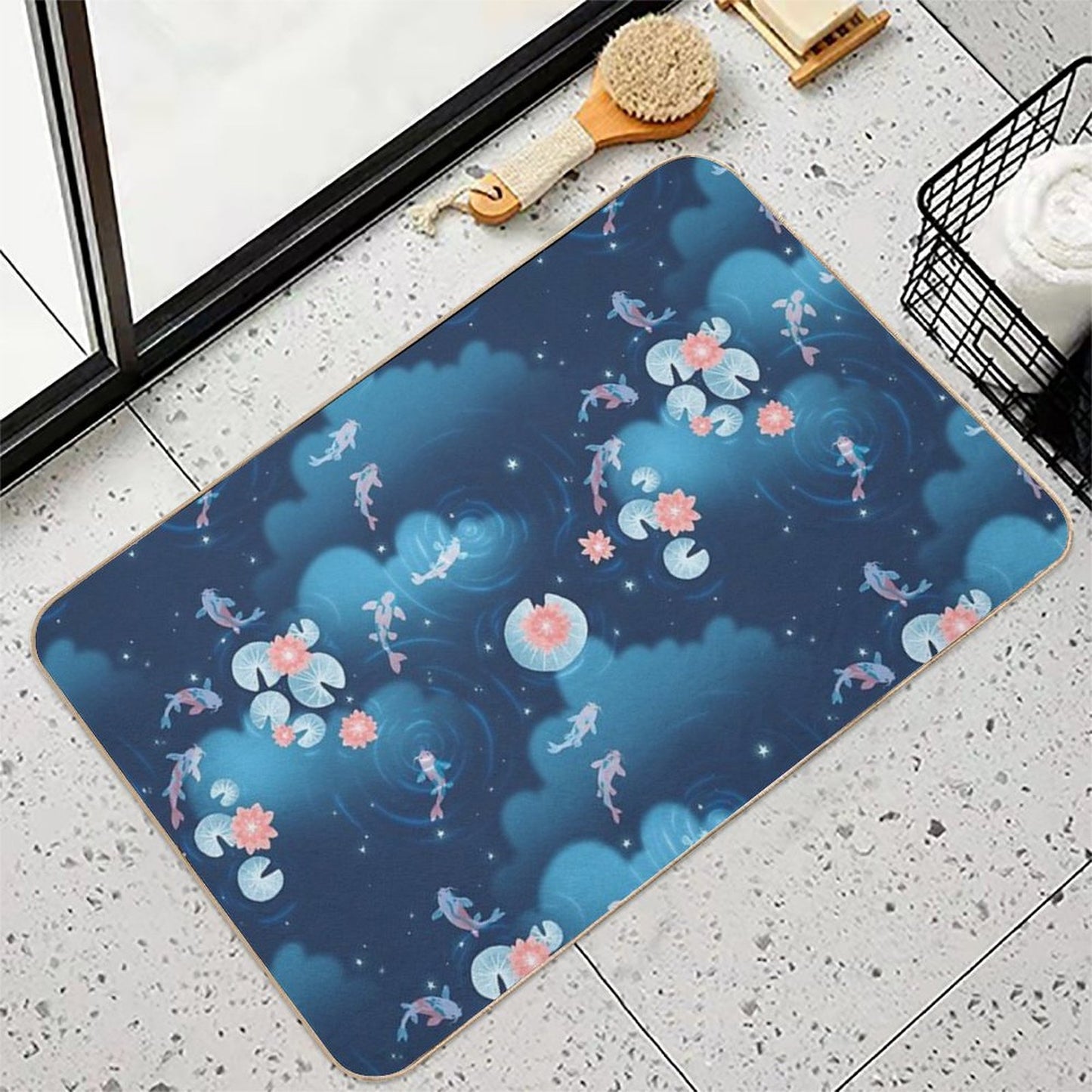 Koi Pond - Night Bath Mat