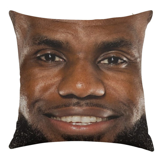 King James Lebron Linen Throw Pillow Cover