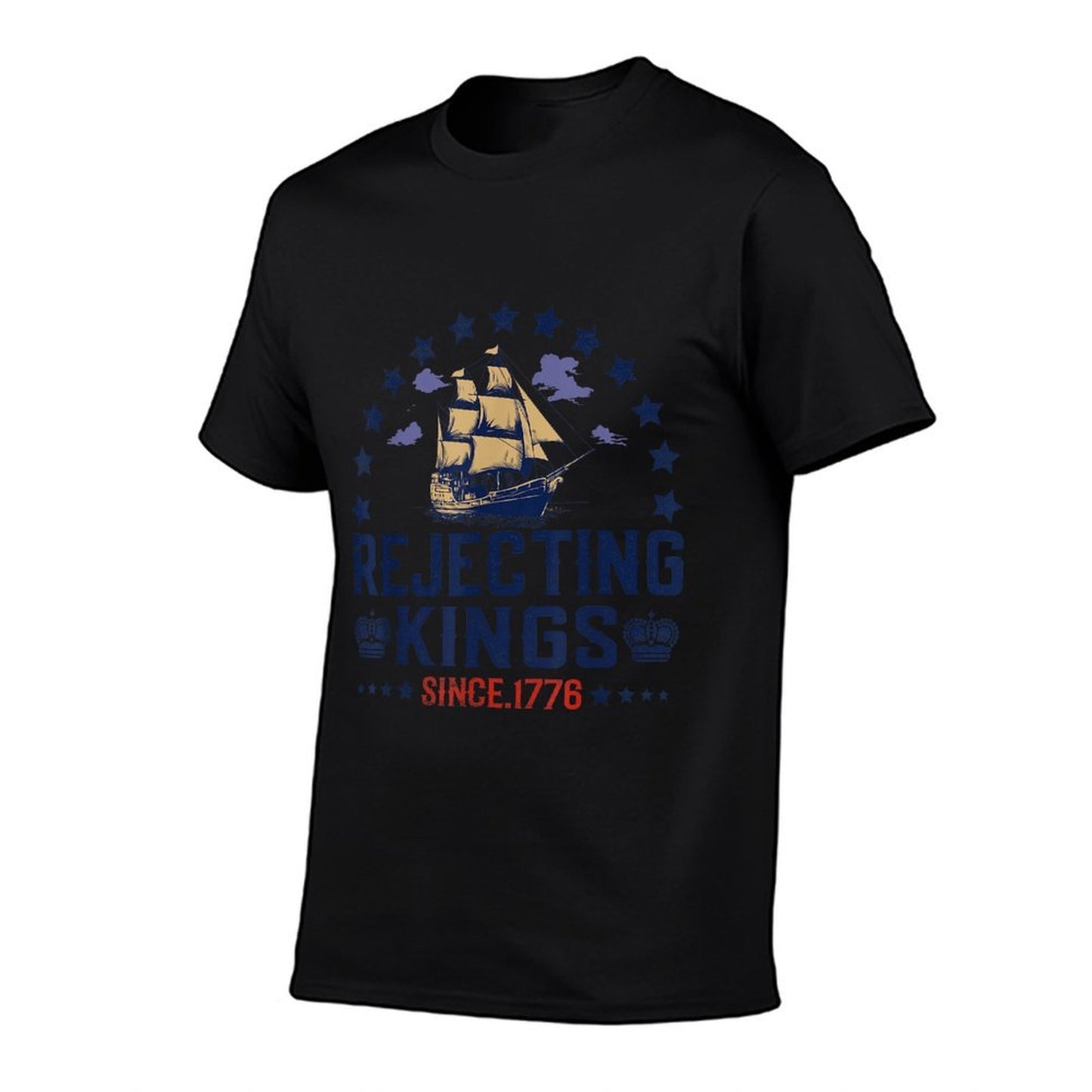 Rejecting Kings Since 1776 Vintage Patriotic No Kings  Lightweight T-Shirt