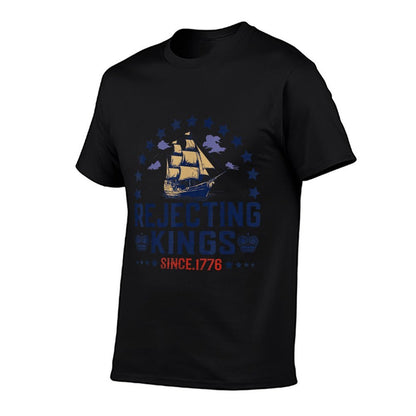 Rejecting Kings Since 1776 Vintage Patriotic No Kings  Lightweight T-Shirt