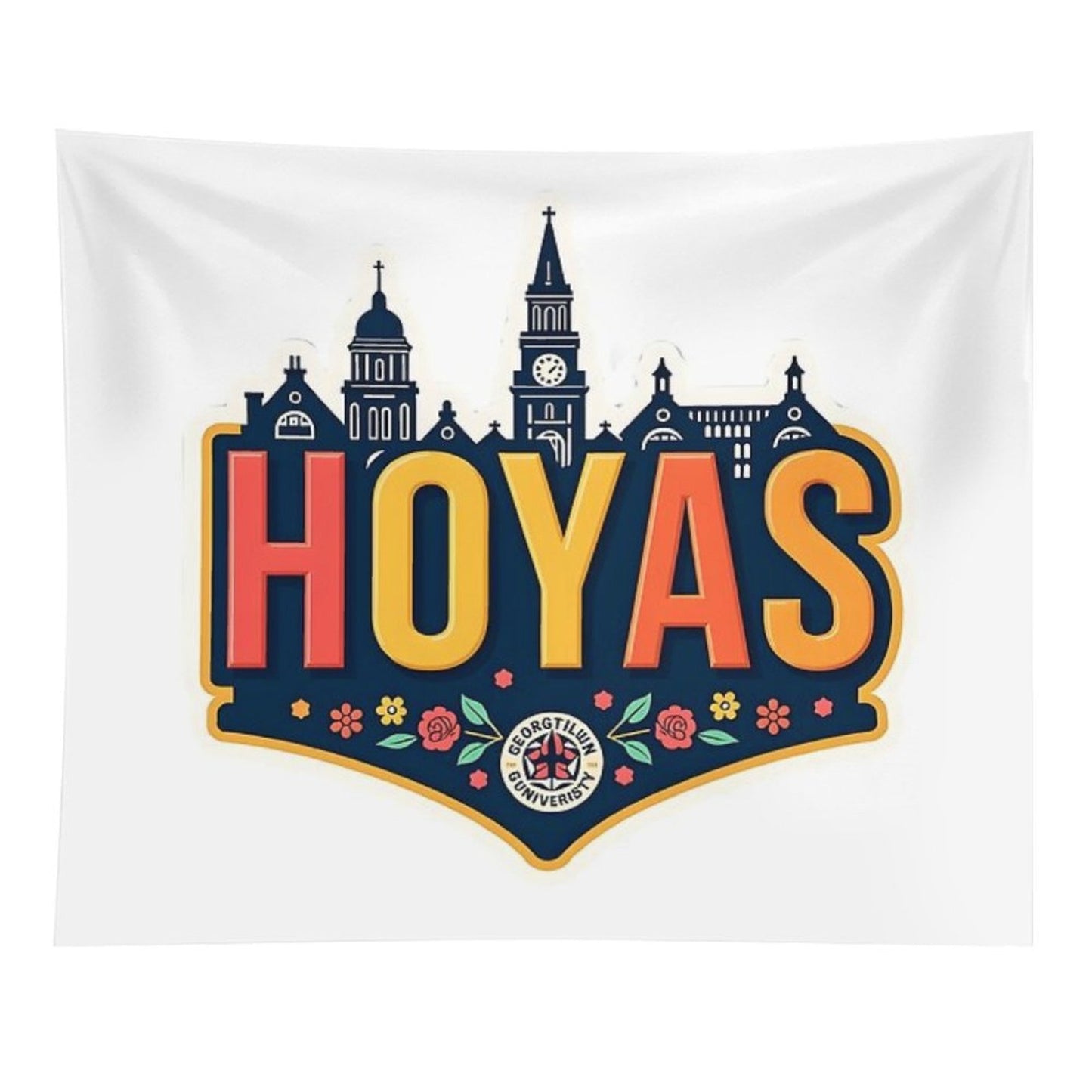 Georgetown Hoyas – Strength, Legacy & Team Spirit  NHK999 Sports Art Tapestry